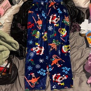SpongeBob SquarePants Christmas Theme Pajama Pants!! (Like new)